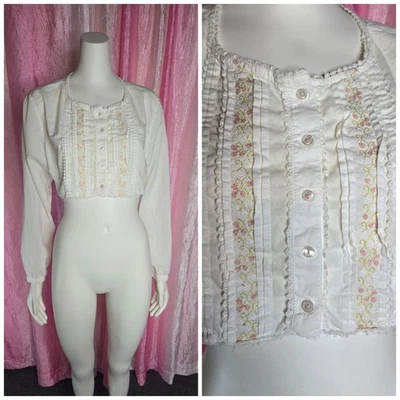 Top corto Victoria's Secret Country floral de algodón cottagecore talla grande  Foto 1 de 4