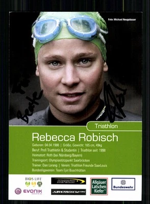 Rebecca Robisch  Autogrammkarte Originial Signiert Triathlon + A 246273 - Bild 1 von 2