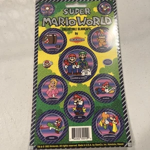 1993 Super Mario World Sealed Slamcaps 1993 SlamCo Nintendo - Picture 1 of 1