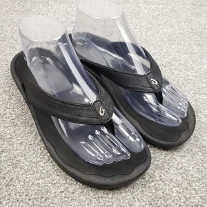 Sandalias chanclas Olukai Ohana tanga playa negras ropa de resort para mujer talla 8 - Imagen 1 de 15