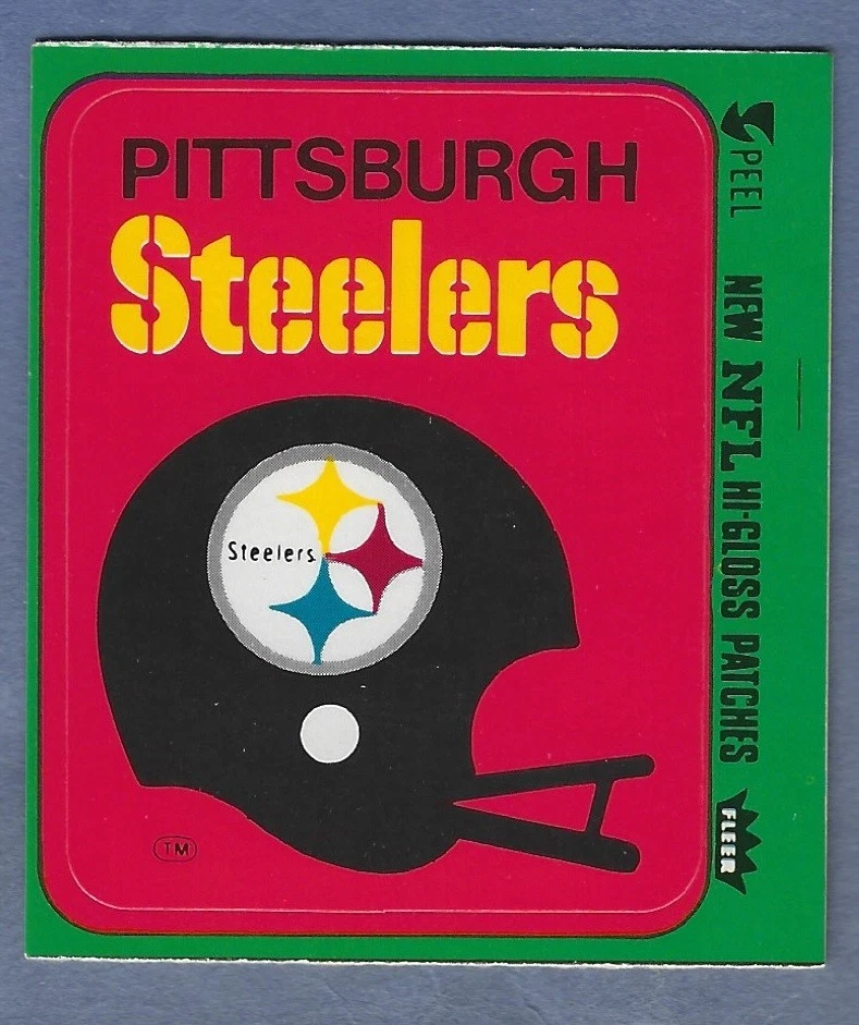 Pittsburgh Steelers 1977 Fleer Team Action Football Helmet Sticker - Image 1 of 2