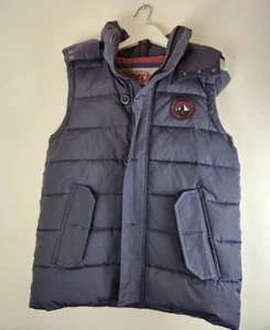 Mens Superdry Rescue Navy Puffer Gilet Bodywarmer Jacket Size Small Outdoor 1004 - Picture 1 of 16