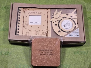 Katze Fotoalbum & Fotorahmen Set + Katze Dame Box Kork Untersetzer - Bild 1 von 14