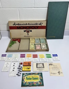 Vintage RARE 1946 Monopoly White Box #9 Post WW2 Edition - Bild 1 von 16