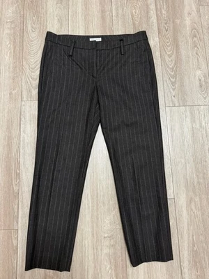 PANTALONES BRUNELLO CUCINELLI DE LANA VIRGEN A RAYAS, TALLA 4, 40 Foto 1 de 4