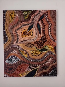 Aboriginal dot art. Title "Simpson desert. Feral Cats" - Picture 1 of 8