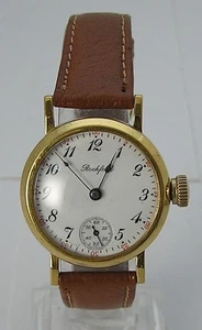 Reloj pulsera Rockford 1913 15J 3/0 dorado RGP decorativo para hombre trinchera esfera de porcelana funciona - Imagen 1 de 15