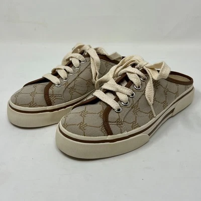 Zapatilla deportiva Ralph Lauren Cissy Camel Signature tela mula para mujer talla 7,5B de colección nueva Foto 1 de 4