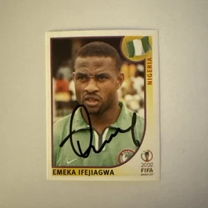 Panini Sticker WM 2002 Nigerien Emeka Ifejiagwa Original signiert - Bild 1 von 2