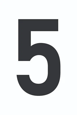 0-10 7"-32" gran tamaño vinilo troquelado calcomanía números (negro), película exterior 6 años Foto 1 de 4