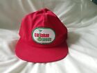 Vintage Callahan Seeds Red Trucker Hat / Cap w Seed Badge Sewn on Front USA Men