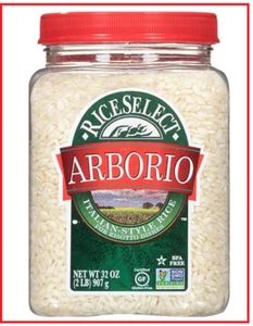RiceSelect Arborio Rice for Italian Risotto, Gluten Free Rice, Non-GMO, 32oz Jar - Picture 1 of 5