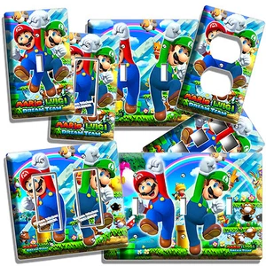 SUPER MARIO LUIGI BROTHERS LIGHT SWITCH OUTLET WALL PLATES VIDEO GAME ROOM DECOR - Picture 1 of 31