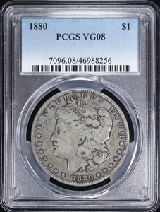 1880-P $1 Morgan Silver Dollar PCGS VG 08 | Very Good 8 - Picture 1 of 4