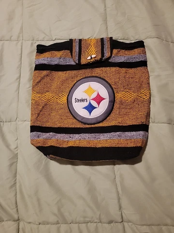 Steelers Knitted Fan Apparel Backpack Boho Hippy Long Straps Cover
