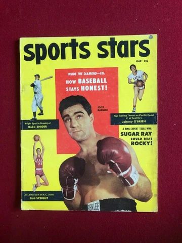 1953, Rocky Marciano, "Sports Stars" Magazine (No Label) Scarce / Vintage Cover
