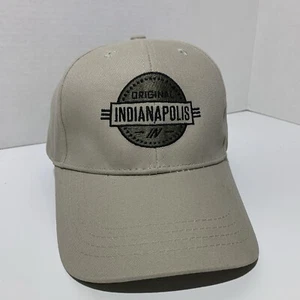The Original Indianapolis IN Hat Tan Cotton Twill Baseball Cap IND - Picture 1 of 11