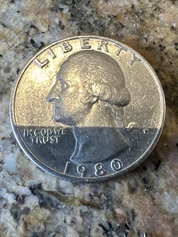 RARE 1980 QUARTER DOLLAR D FILLED MINT MARK ERROR COIN Cover