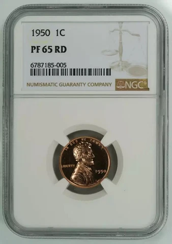 1950 PROOF LINCOLN WHEAT CENT PENNY 1C NGC CERTIFIED PF 65 RED (005) Cover