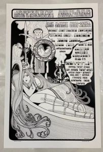 Jefferson Airplane - 1967 Seattle Centre B&W Tour Poster NEW Art by Bob Masse - Bild 1 von 1