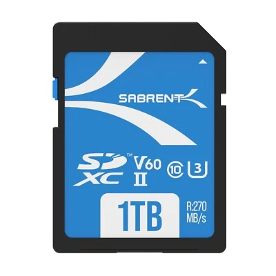 SD UHS-II Memory Card SABRENT Rocket V60 R288MB/s W195MB/s - Image 1 of 4