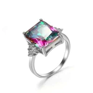 Beautiful Mystic Topaz Ring size 8. NEW! FREE SHIPPING IN THE USA! - Picture 1 of 2