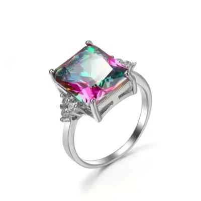 Beautiful Mystic Topaz Ring size 8. NEW!  FREE SHIPPING IN THE USA! - Image 1 of 2