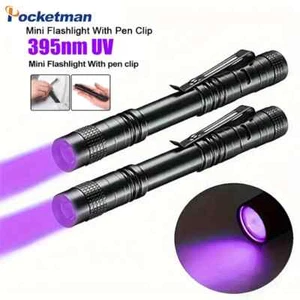 Linterna UV Luz Negra Mini 395nm Luz Negra Luz Pluma para Detector de Orina de Mascotas - Imagen 1 de 20