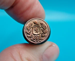 Vintage Metal & Wood Faux Nobility Lion Shield Wreath Sealing Wax Seal Stamp - Picture 1 of 4