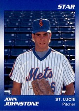 1990 St. Lucie Mets Star #12 John Johnstone Liverpool New York NY Baseball Card