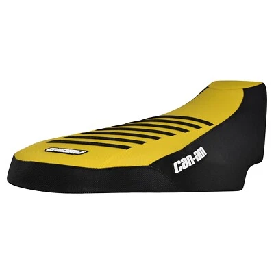 Cubierta de asiento Can Am Outlander 400 2003-2014 negra y amarilla con costillas negras #341 Foto 1 de 4