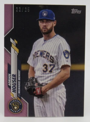 Adrian Houser 2020 Topps Mini On Demand PINK #22/25 Milwaukee Brewers - Image 1 of 2