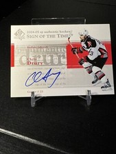  2004-05 Chris Drury SP Authentic Sign Of The Times On Card Signature #ST-CD