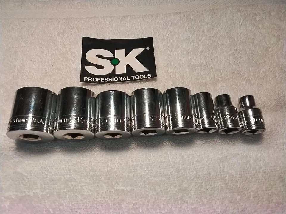 S-K  1/2" DRIVE  SOCKET SET MM 12PT 8PC  - Image 1 of 4