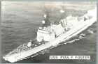 Military Ship Uss Paul Foster Vintage Real Photo Postcard Rppc