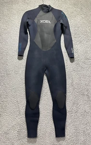 Xcel Women’s Size 8 SLX 4/3mm Full Wetsuit Thermo Carbon Back Zip Black Stretch - Picture 1 of 11