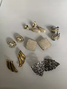 Vintage Clip On And Studs Earrings Ciro, Napier And Bergdorf Goodman And Others - Picture 1 of 10