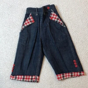 Jeans w checked trim - Picture 1 of 3