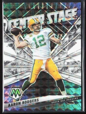 2021 Panini Mosaic Aaron Rodgers Center Stage White Mosaic /25 #CS6 Packers - Image 1 of 2