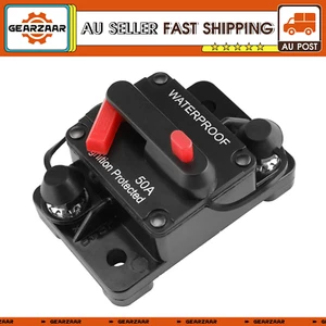 50A AMP Circuit Breaker Dual Battery IP67 Waterproof 12V 24V Fuse Manual AU - Picture 1 of 9