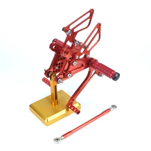 For Kawasaki Ninja ZX6R ZX636 2009-2021 CNC Footpegs Footrest Rearsets Pedal Red - Picture 1 of 6