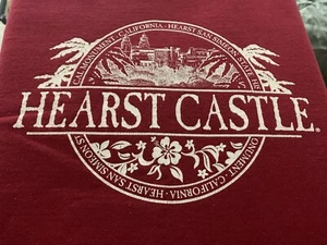 Felpa Vintage Hearst Castle Marrone Grande San Simeone California Monumento Vintage - Foto 1 di 5