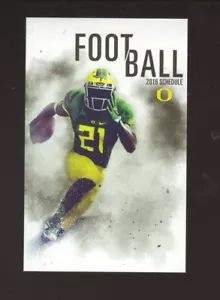 Oregon Ducks--Horario de bolsillo de fútbol americano 2016--BiMart - Imagen 1 de 1