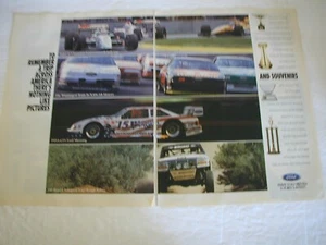 1994 FORD MOTORSPORTS MAN CAVE GARAGE WALL ART 2 PAGE VINTAGE PRINT AD L036 - Picture 1 of 1