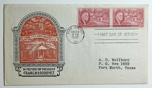 1945 FDC In Memory of President Roosevelt White House LW Staehle 2c Scott #931 - Picture 1 of 2