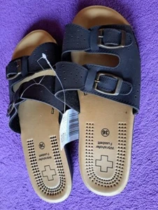 Hübsche Leichte Da.Latchen Glitzer Sandalen"VIVA"GR:36 NP:6,99 Schwarz 4 cm Hoch - Bild 1 von 9