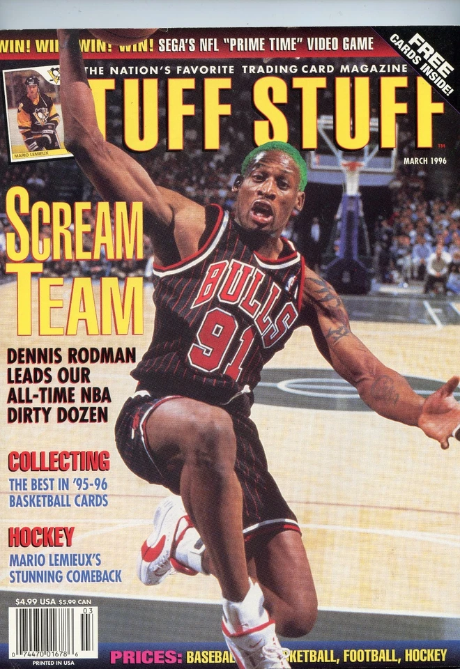 Revista Tuff Stuff de marzo de 1996 -- Dennis Rodman portada Foto 1 de 1