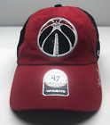 Washington Wizards Baseball Cap Red Black Womens OSFM Strapback '47 Brand NBA