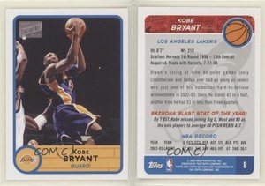 2003-04 Bazooka Kobe Bryant #8 HOF