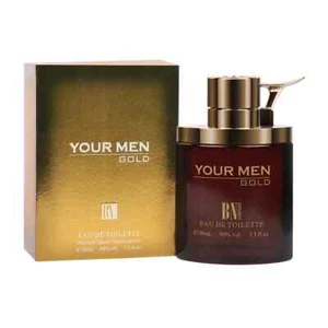 BN Parfums Your Men Gold Men 100ml3.4oz Lasting Eau De Perfume Fragrance Spray - Picture 1 of 10